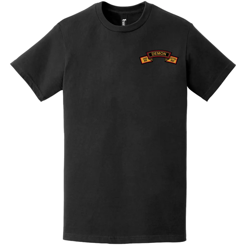 D Company "Demon" 2-327 Infantry Regiment Left Chest T-Shirt