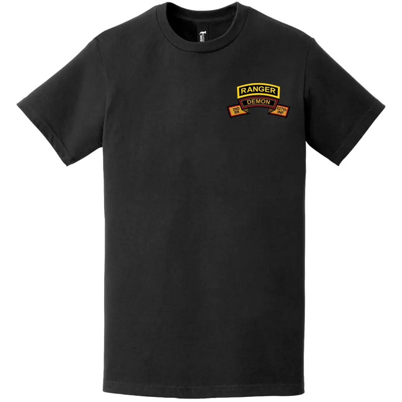 D Company "Demon" 2-327 IR Ranger Tab Left Chest T-Shirt