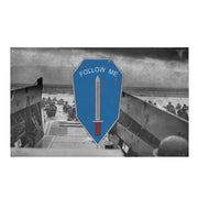 D-Day Omaha Beach, June 6, 1944 U.S. Army Infantry Indoor Wall Flag Tactically Acquired   