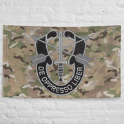 De Oppresso Liber U.S. Army Special Forces Indoor Wall Flag Tactically Acquired   