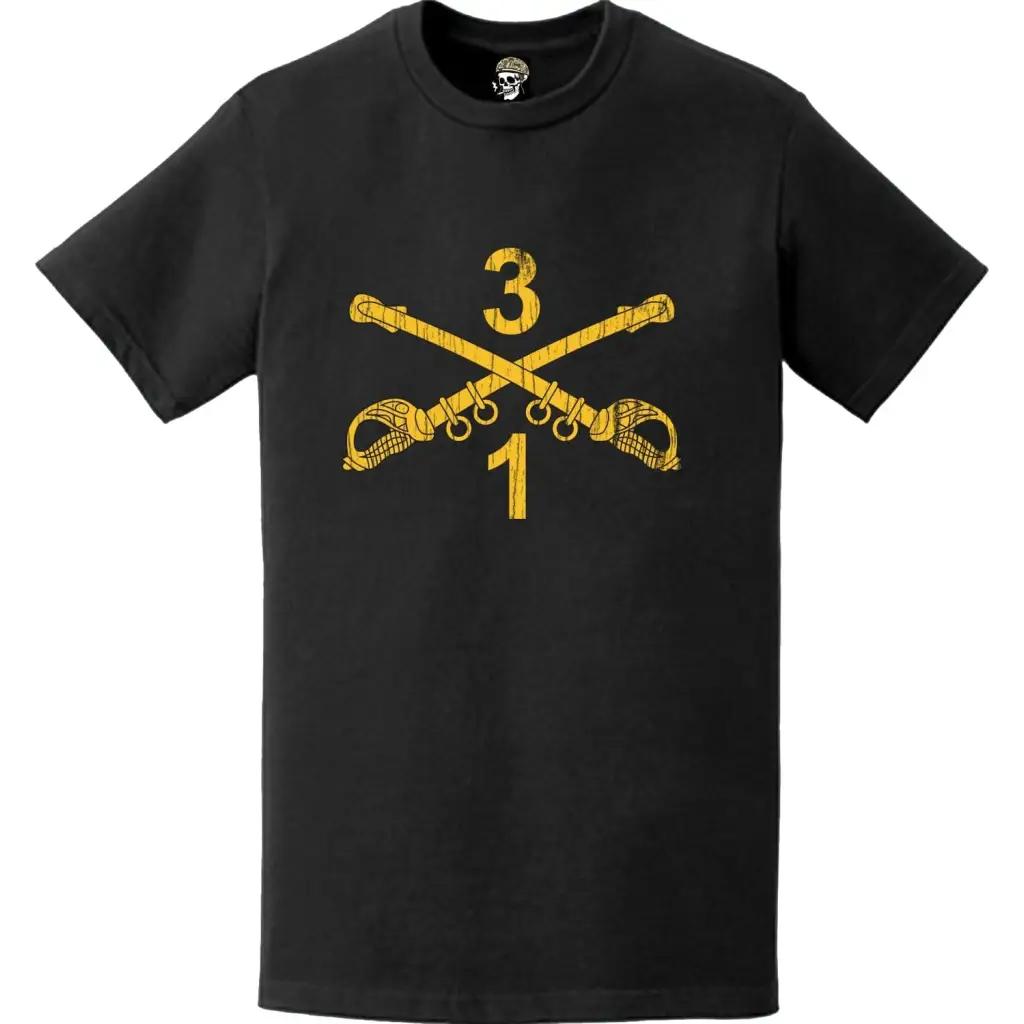 Distressed 1-3 Cavalry Regiment "Tiger Squadron" Sabers T-Shirt Tactically Acquired   