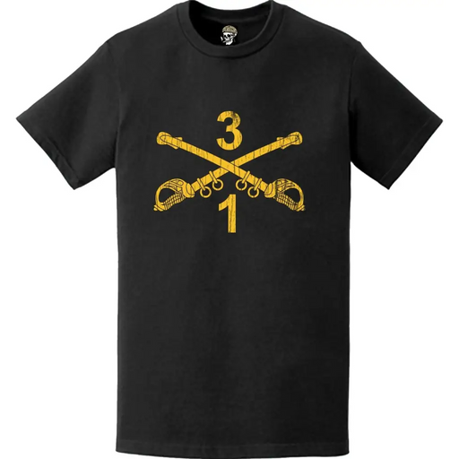 Distressed 1-3 Cavalry Regiment "Tiger Squadron" Sabers T-Shirt Tactically Acquired   