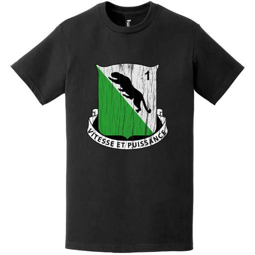 Distressed 1-69 Armor Regiment DUI Logo Emblem T-Shirt Tactically Acquired   