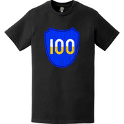 Distressed 100th Infantry Division (100th ID) SSI Logo Crest T-Shirt Tactically Acquired   