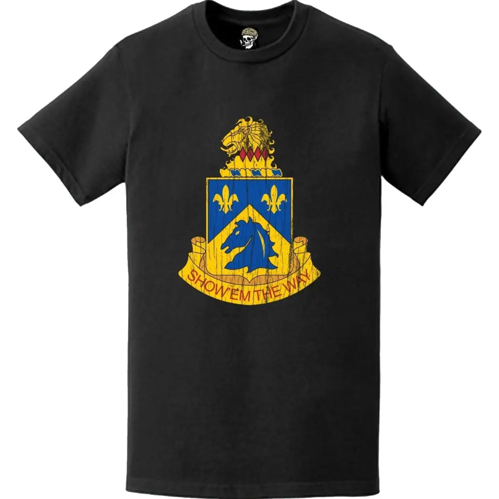 Distressed 102nd Cavalry Regiment Logo Emblem T-Shirt Tactically Acquired   