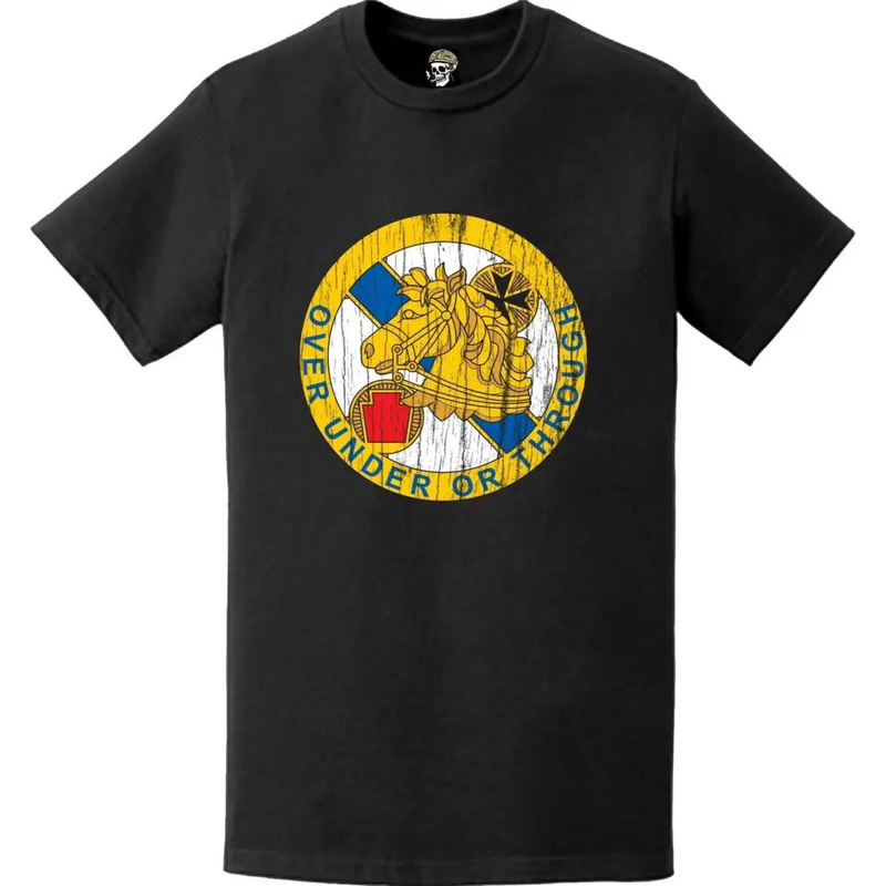 Distressed 104th Cavalry Regiment Logo Emblem T-Shirt