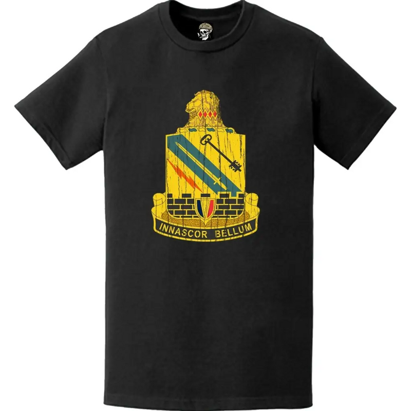 Distressed 104th Engineer Battalion Logo Emblem T-Shirt