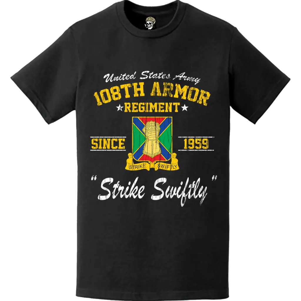 Distressed 108th Armor Regiment Since 1959 Legacy T-Shirt Tactically Acquired   
