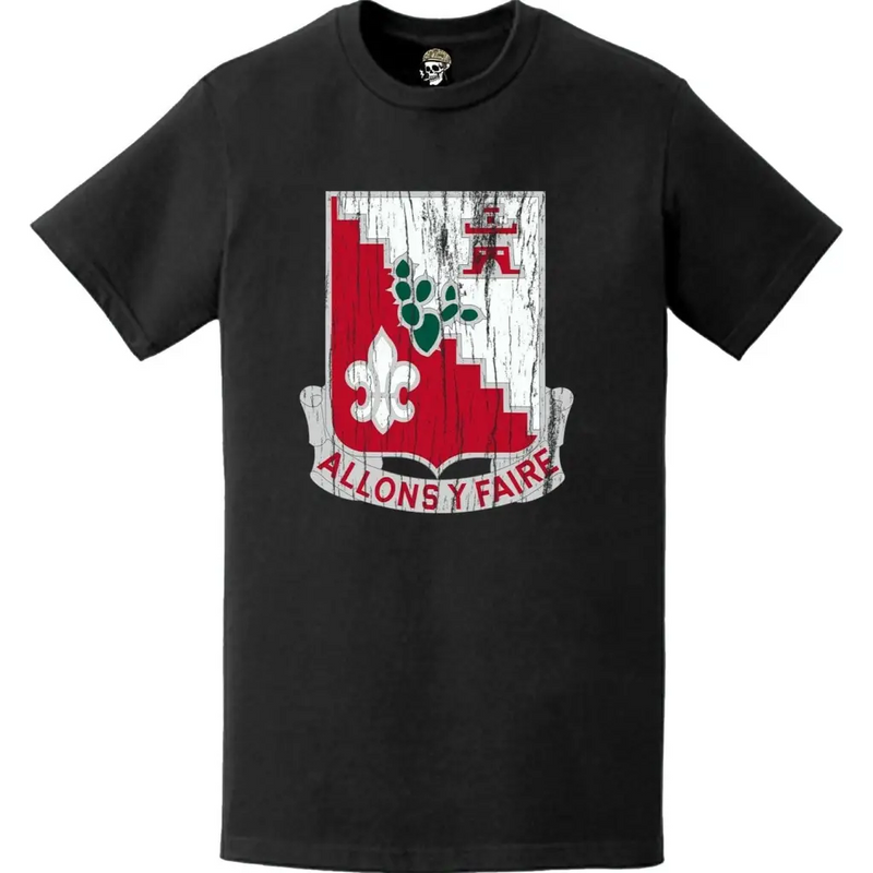 Distressed 109th Engineer Battalion Logo Emblem T-Shirt