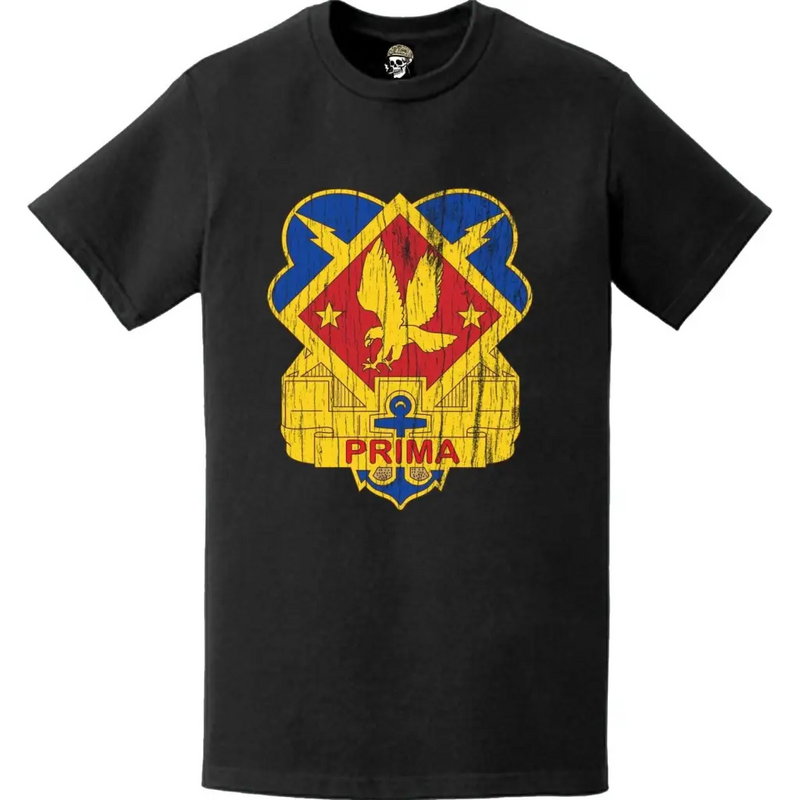 Distressed 10th Air Defense Artillery Brigade Emblem Logo T-Shirt