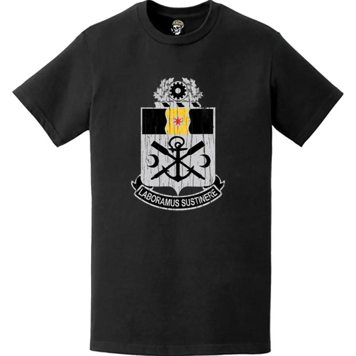 Distressed 10th Engineer Battalion Logo Emblem T-Shirt Tactically Acquired   