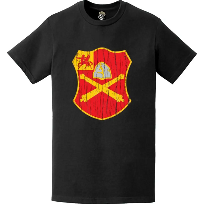 Distressed 10th Field Artillery Regiment Emblem Crest T-Shirt Tactically Acquired   