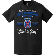 Distressed 10th Mountain Division "Climb to Glory" Since 1943 Historical T-Shirt Tactically Acquired   