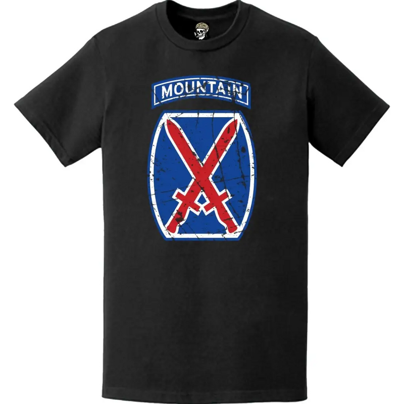 Distressed 10th Mountain Division SSI Logo T-Shirt
