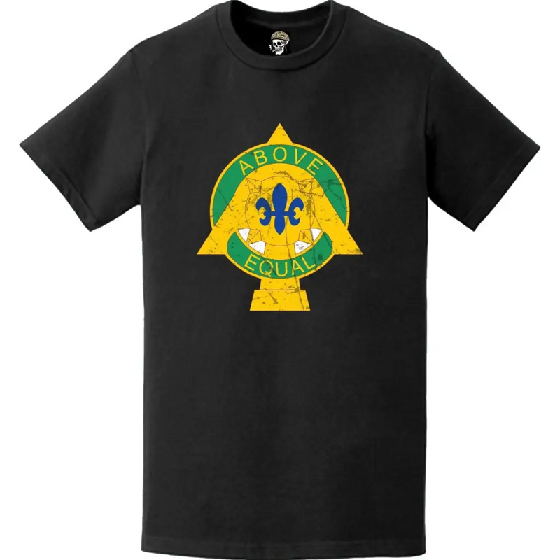 Distressed 110th Armor Regiment Emblem Logo T-Shirt