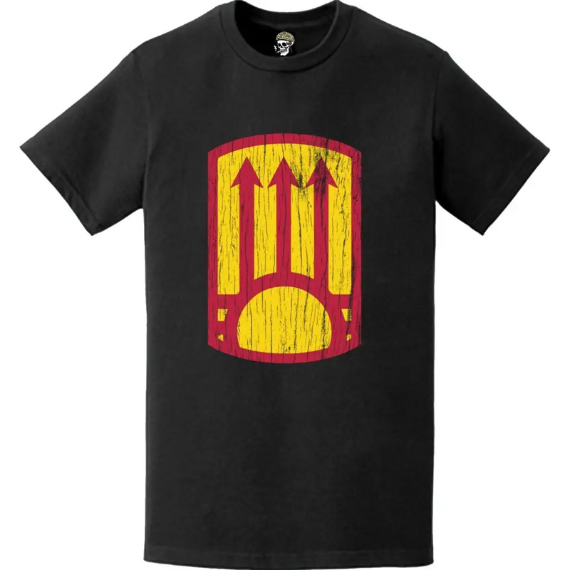 Distressed 111th Air Defense Artillery Brigade Emblem Logo T-Shirt