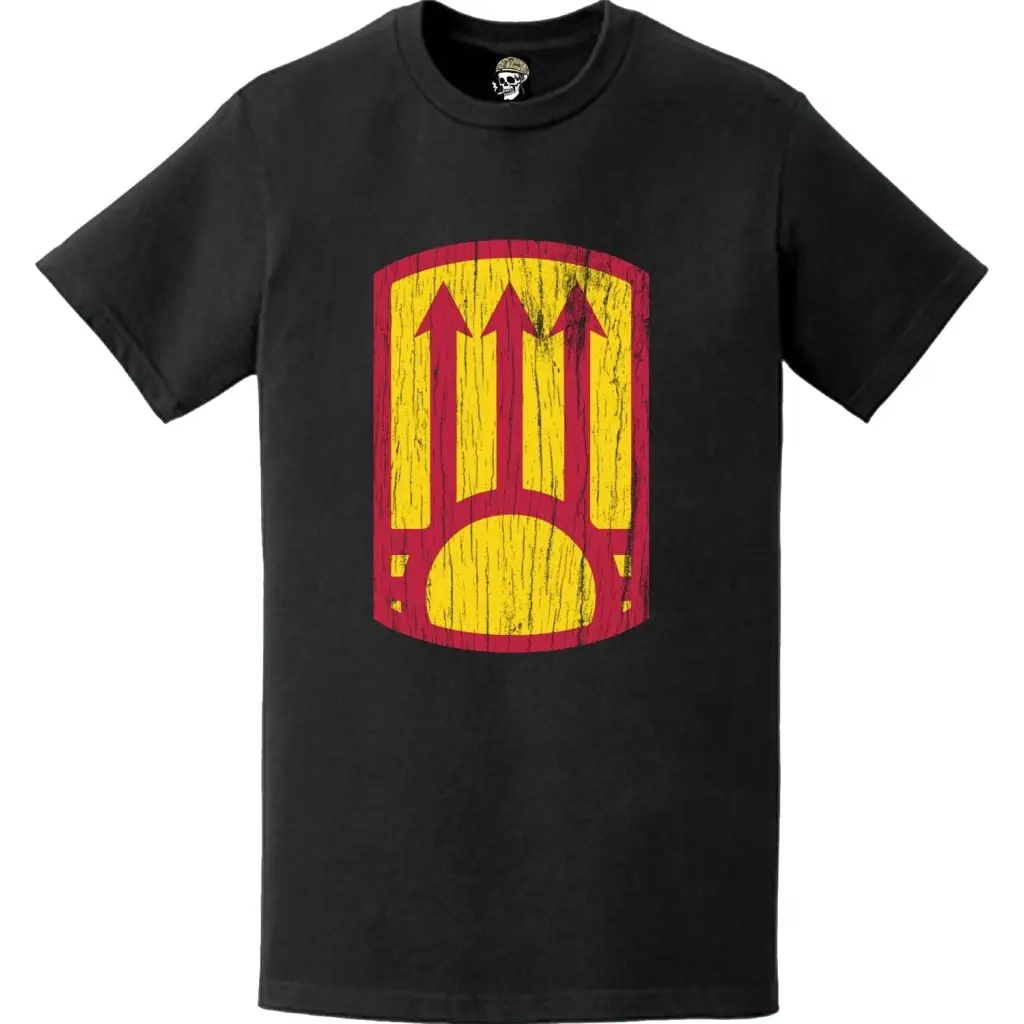 Distressed 111th Air Defense Artillery Brigade Emblem Logo T-Shirt Tactically Acquired   