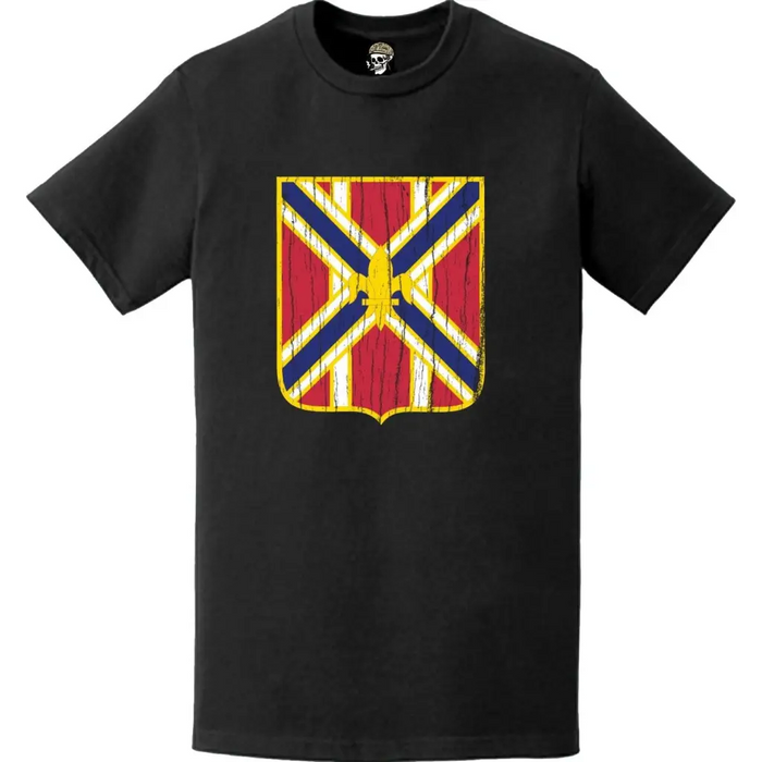 Distressed 111th Field Artillery Regiment Emblem Crest T-Shirt Tactically Acquired   