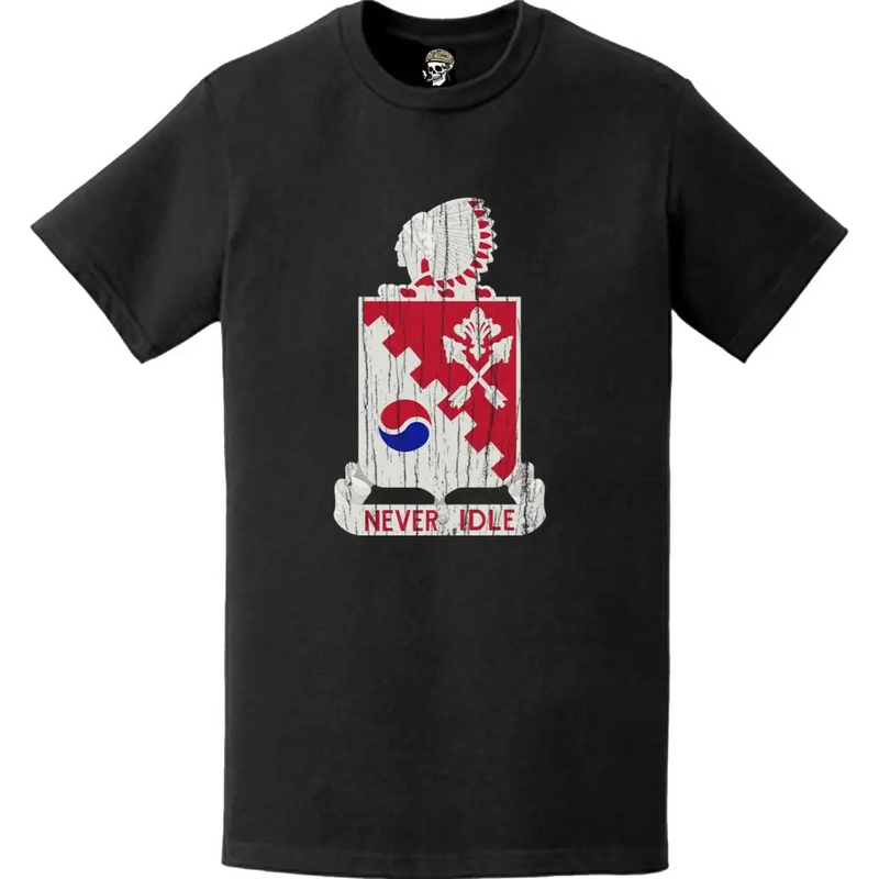 Distressed 1120th Engineer Battalion Logo Emblem T-Shirt