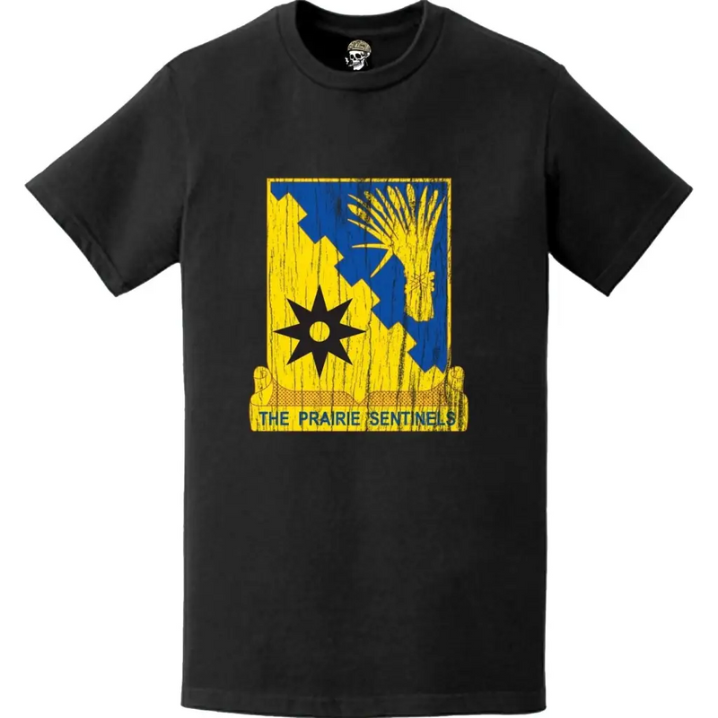 Distressed 114th Cavalry Regiment Logo Emblem T-Shirt