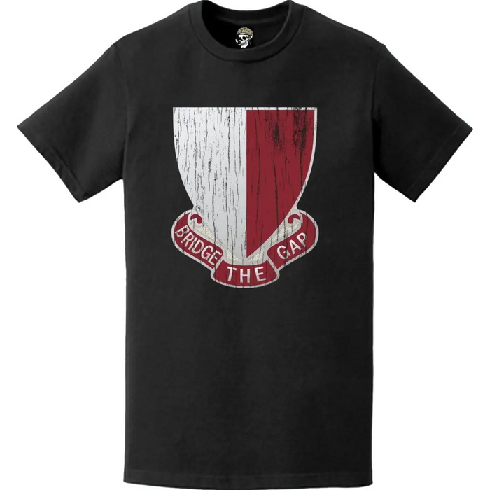 Distressed 115th Engineer Battalion Logo Emblem T-Shirt Tactically Acquired   