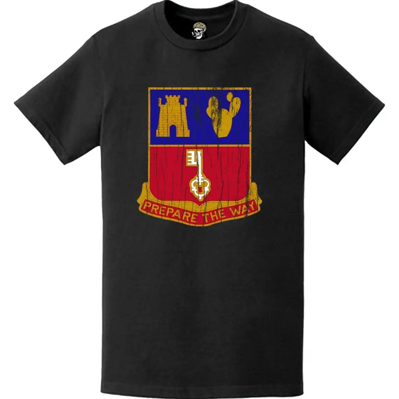 Distressed 116th Engineer Battalion Logo Emblem T-Shirt