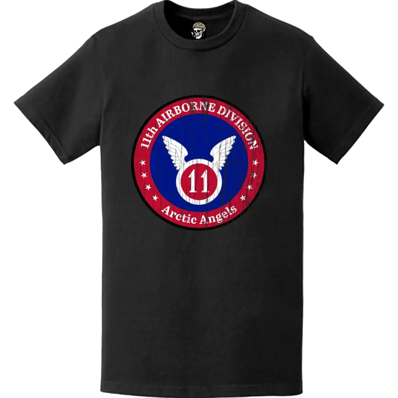 Distressed 11th Airborne Division Circle Crest Logo T-Shirt