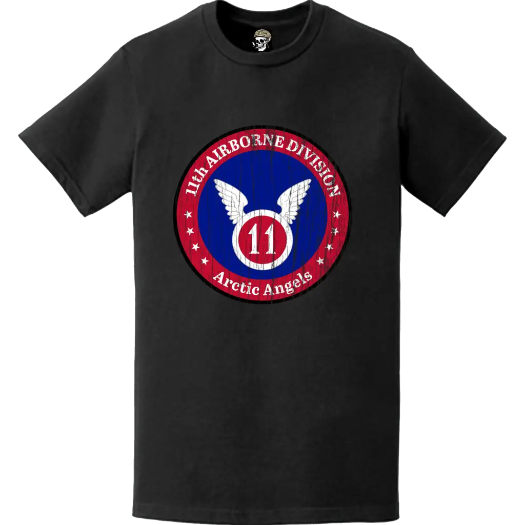 Distressed 11th Airborne Division Circle Crest Logo T-Shirt Tactically Acquired   