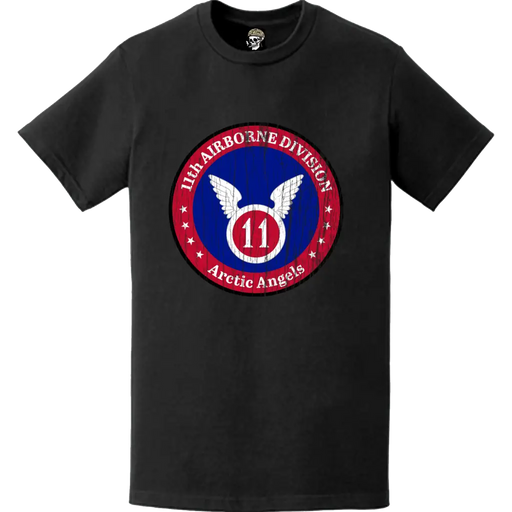 Distressed 11th Airborne Division Circle Crest Logo T-Shirt Tactically Acquired   