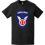 Distressed 11th Airborne Division SSI Logo Emblem T-Shirt Tactically Acquired   