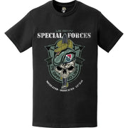 Distressed 11th Special Forces Group 'Quiet Professionals' Snake Eaters Skull T-Shirt - Honoring the Elite 11th SFG(A) Tactically Acquired   
