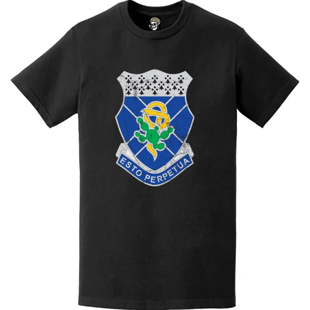 Distressed 123rd Armor Regiment Emblem Logo T-Shirt Tactically Acquired   