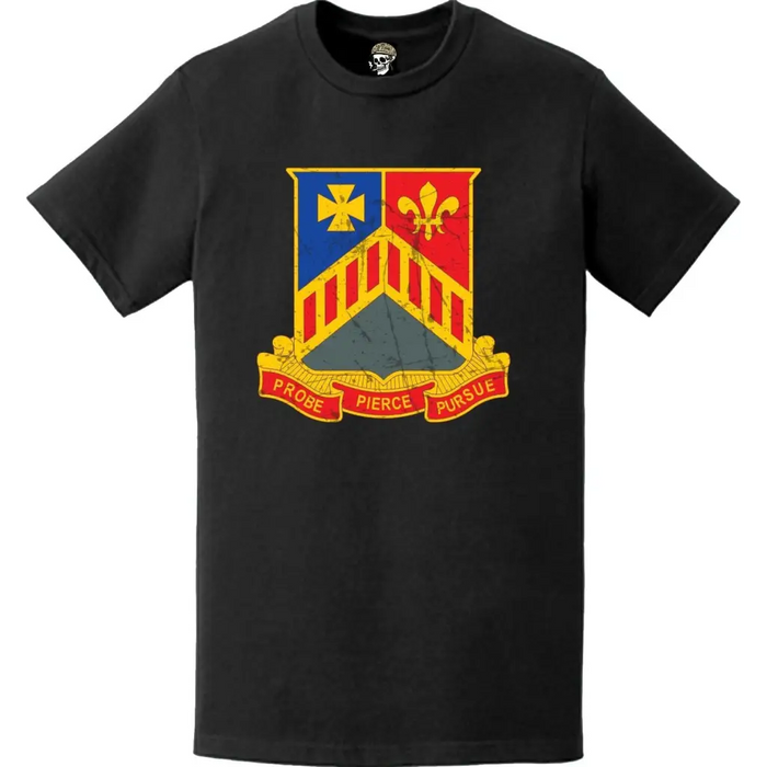 Distressed 127th Armor Regiment Emblem Logo T-Shirt Tactically Acquired   