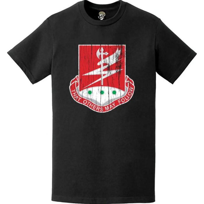Distressed 127th Engineer Battalion Logo Emblem T-Shirt Tactically Acquired   