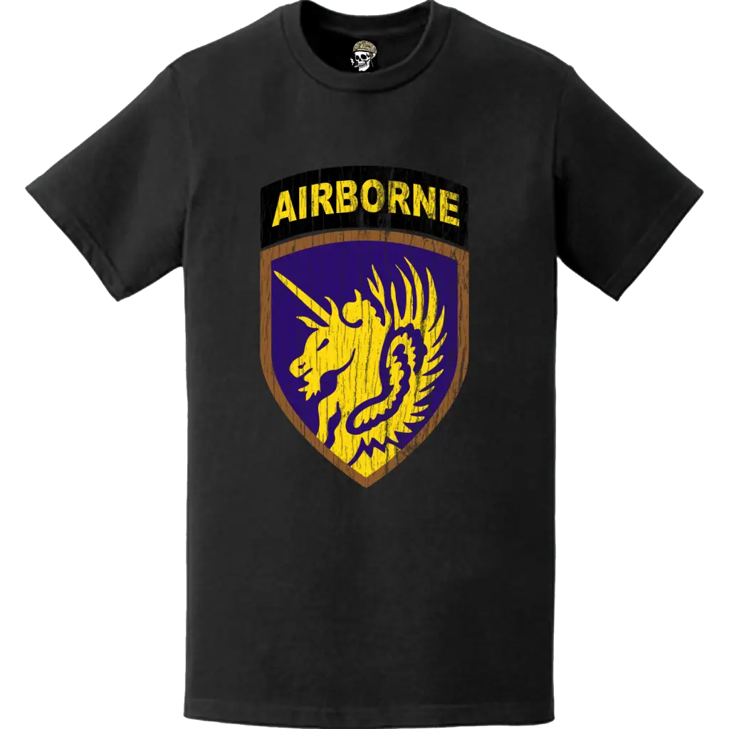 Distressed 13th Airborne Division Logo Emblem T-Shirt Tactically Acquired   