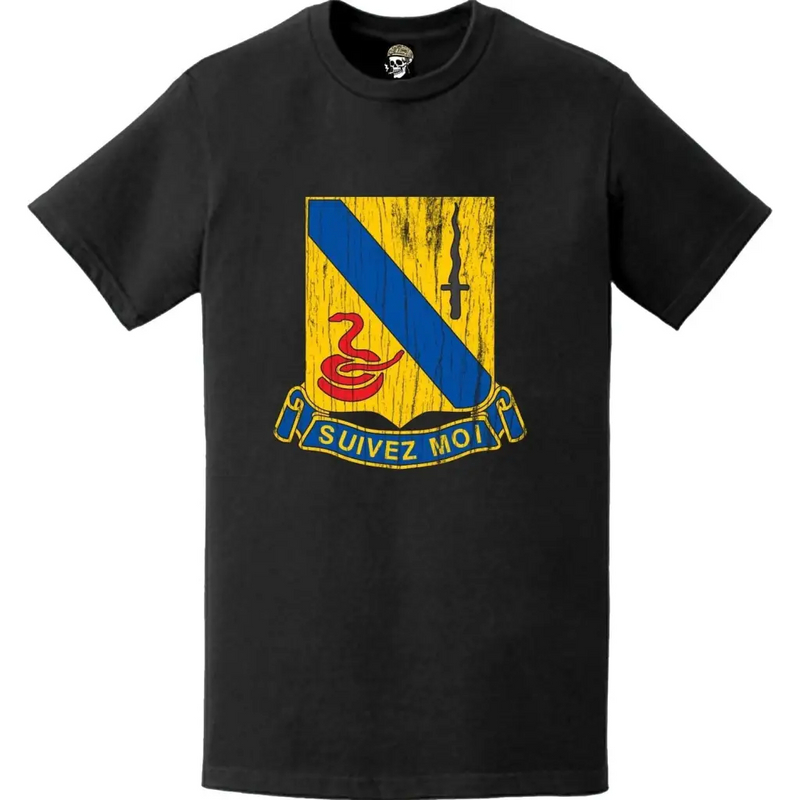 Distressed 14th Cavalry Regiment Logo Emblem T-Shirt