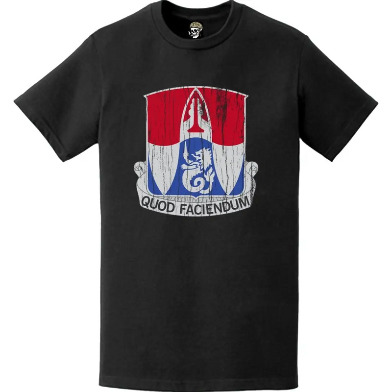 Distressed 153rd Engineer Battalion Logo Emblem T-Shirt