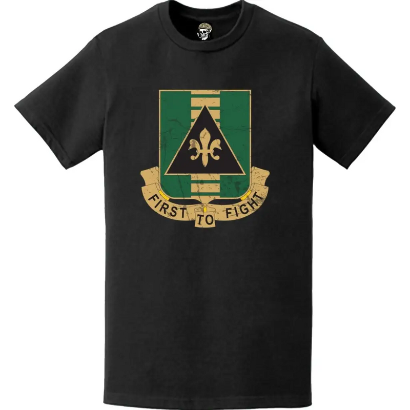 Distressed 156th Armor Regiment Emblem Logo T-Shirt