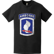 Distressed 173rd Airborne Brigade CSIB Logo Emblem T-Shirt Tactically Acquired   