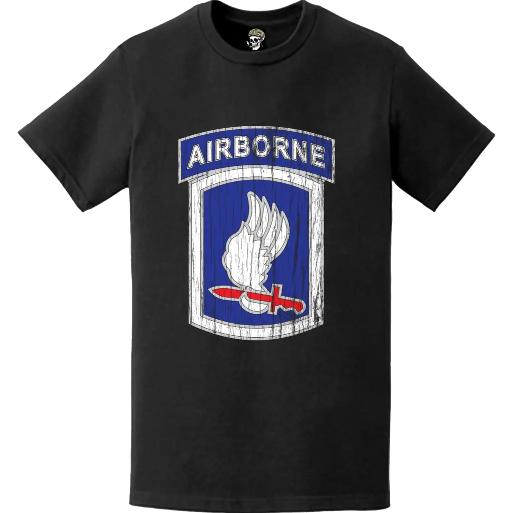 Distressed 173rd Airborne Brigade CSIB Logo Emblem T-Shirt Tactically Acquired   