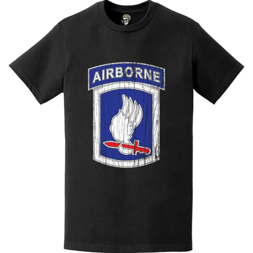 Distressed 173rd Airborne Brigade CSIB Logo Emblem T-Shirt Tactically Acquired   