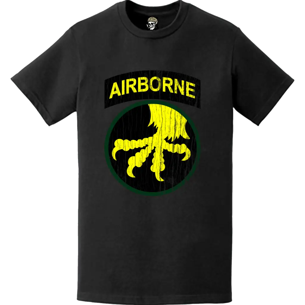 Distressed 17th Airborne Division Logo Emblem T-Shirt Tactically Acquired   