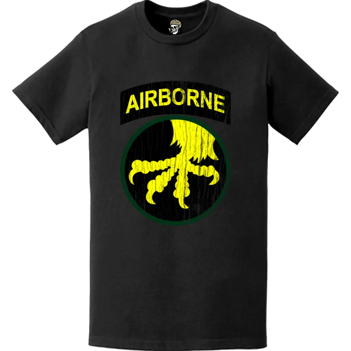 Distressed 17th Airborne Division Logo Emblem T-Shirt Tactically Acquired   