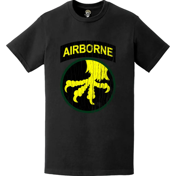 Distressed 17th Airborne Division Logo Emblem T-Shirt Tactically Acquired   