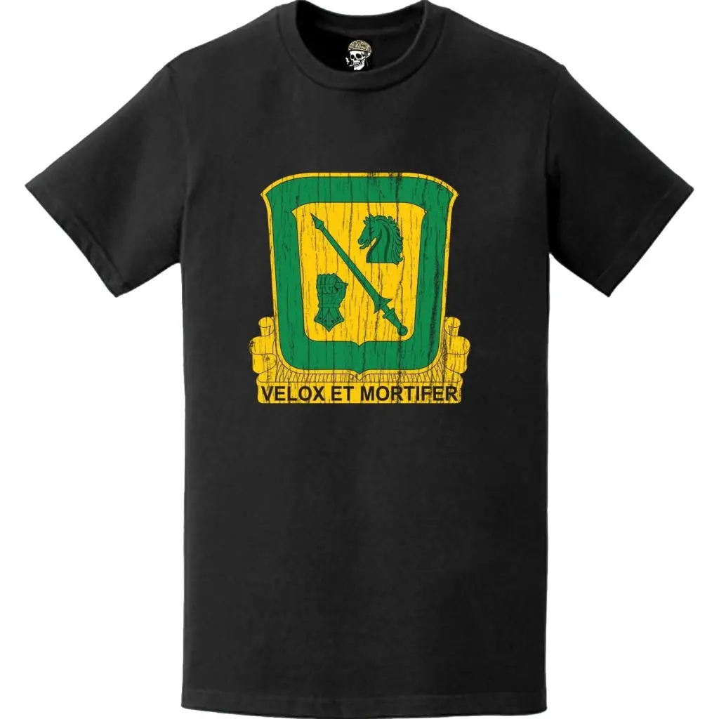 Distressed 18th Cavalry Regiment Logo Emblem T-Shirt Tactically Acquired   