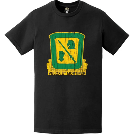 Distressed 18th Cavalry Regiment Logo Emblem T-Shirt Tactically Acquired   