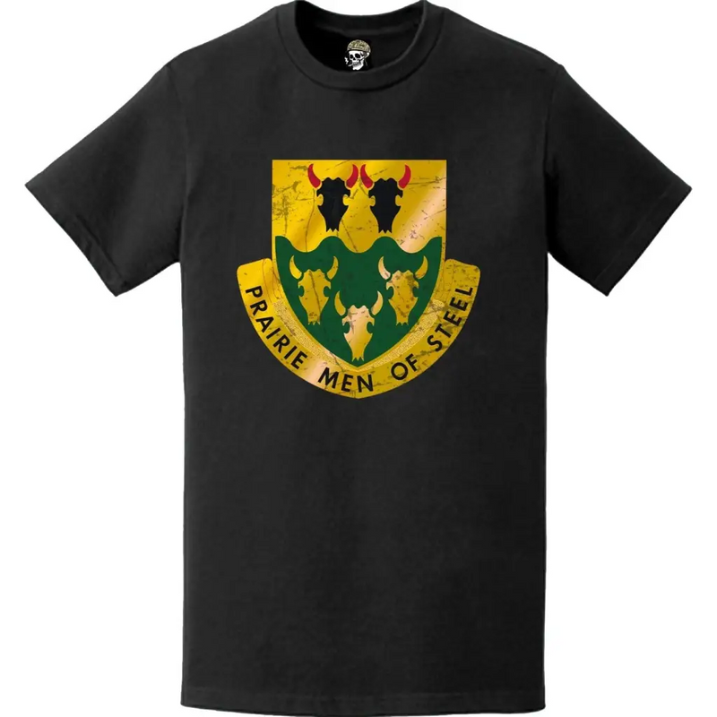 Distressed 195th Armor Regiment Emblem Logo T-Shirt