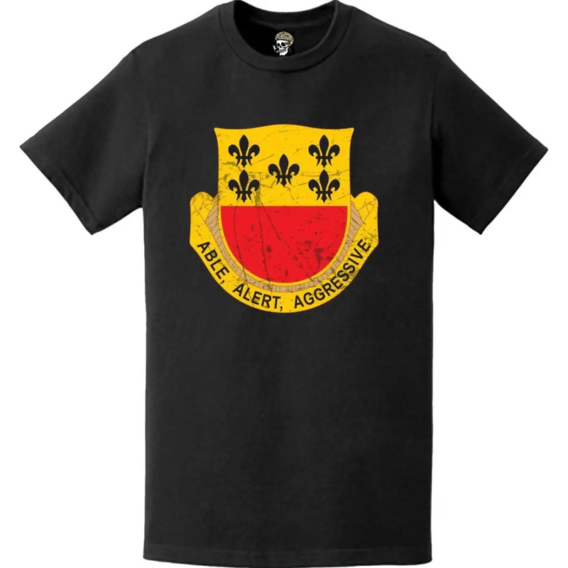 Distressed 196th Armor Regiment Emblem Logo T-Shirt
