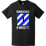 Distressed 1st ABCT, 3rd Infantry Division "Raiders" Logo Emblem T-Shirt Tactically Acquired   