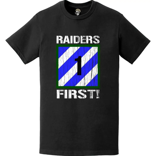 Distressed 1st ABCT, 3rd Infantry Division "Raiders" Logo Emblem T-Shirt Tactically Acquired   